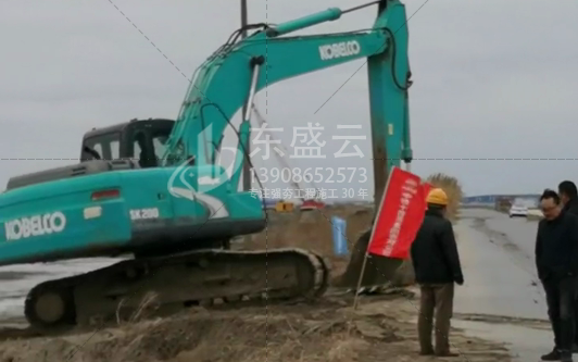 東盛云巖土承攬南通大盾構機基地地基處理項目，排水強夯項目，今日開始放線（視頻）